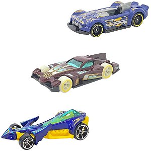 Kit com 3 Carros Hot Wheels Modelo 3 - Mattel