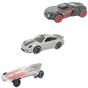 Kit com 3 Carros Hot Wheels Modelo 4 - Mattel