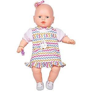 Boneca Bebezinho com Vestido Estampa Chevron - Estrela
