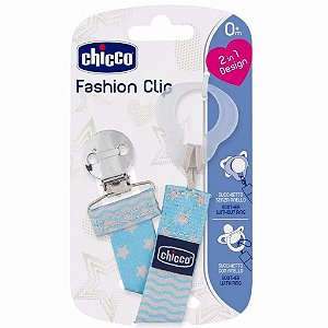 Prendedor de Chupeta Fashion Clip Azul - Chicco
