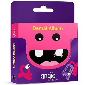 Porta-Dentes de Leite Dental Álbum Premium Rosa - Angie