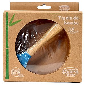 Tigela Infantil de Bambu com Ventosa Azul - Turminha Guará