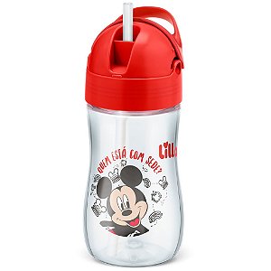 Copo Evolution Disney Mickey Mouse c/ Canudo 300ml - Lillo