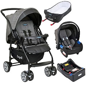 Conjunto Travel System Lui Mon Amour e Base Belted - Alves Baby