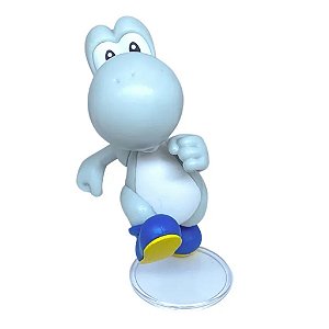 Boneco Colecionável Candide Super Mario Yoshi Blanco 6CM