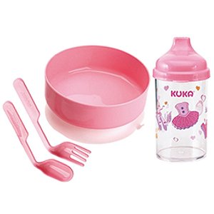 Kit Refeição Infantil Rosa - Kuka