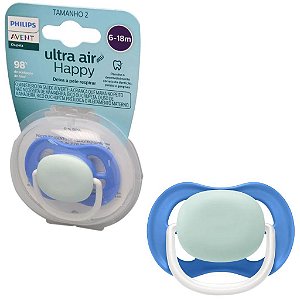 Chupeta Ultra Air Lisa Menino Azul 6-18m - Philips Avent