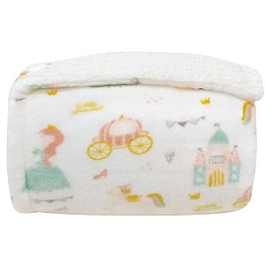 Cobertor Kids Plush Print com Sherpa Princess - Laço Bebê