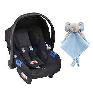 Bebê Conforto Touring X Preto Com Naninha Urso Azul