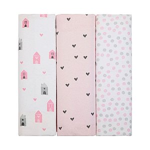 Kit Cueiro Flanelado Estampado Casinha  - Papi Mami