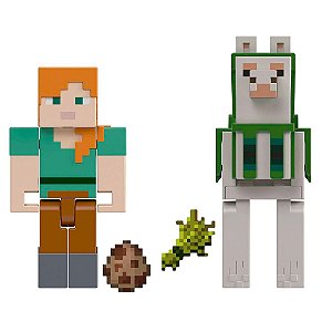 Boneco Minecraft Alex e Lhama - Mattel