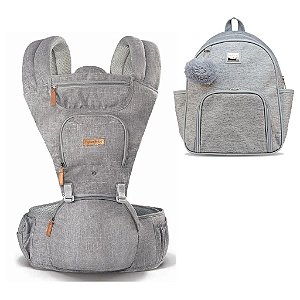 Canguru para Bebê Hipseat (até 15kg) com Mochila Maternidade