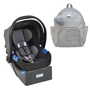 Bebê Conforto Touring X Mescla Preto com Base e Mochila