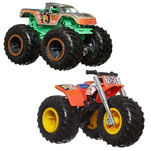 Hot Wheels Monster Truck  Tri-To Crush-Me VS Baja - Mattel
