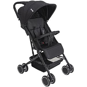 Carrinho de Bebê Compacto Mascote Whoop Preto  - Kiddo