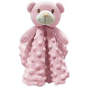 Naninha Urso Rosa Minha Primeira Naninha - Laço Bebê