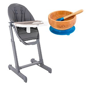 Cadeira de Alimentação Enjoy e Tigela de Bambu com Ventosa