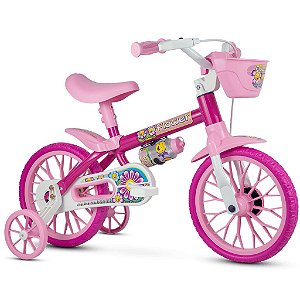 Bicicleta Infantil Aro 12 com Rodinhas Flower - Nathor