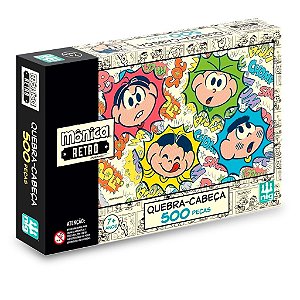 Quebra-Cabeça Turma da Mônica Retrô 500 pçs - Nig Brinquedos