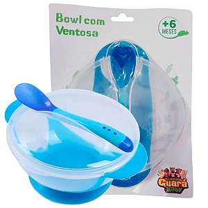 Bowl com Ventosa Prato Infantil Azul - Turminha Guará