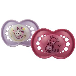 Chupeta Day&Night (+16M) Dupla Rosa Animais - MAM