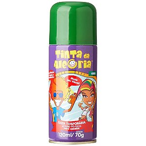 Tinta Spray da Alegria para Cabelo Verde 120ml/70g - Semaan