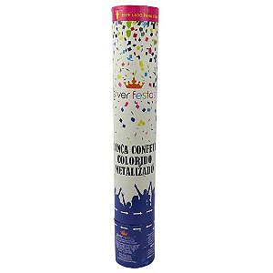 Lança Confete Colorido Metalizado 30 cm - Semaan