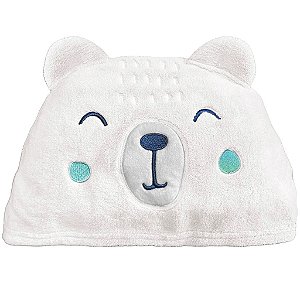 Toalha de Banho Branca com Capuz Urso - Laço Bebê