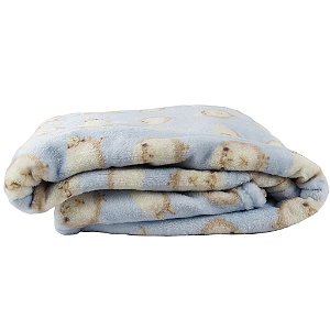 Cobertor Luxo Ovelha Azul Bebê - Laço Bebê