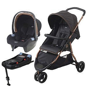 Carrinho de Bebê CR3 Gray Cobre Bebê Conforto e Base Isofix