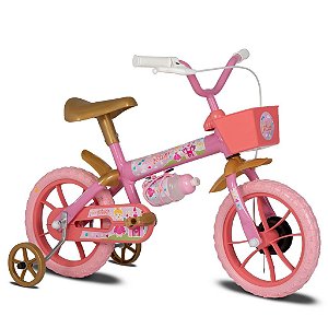 Bicicleta Infantil Princy Aro 12 Rosa e Dourado - Verden