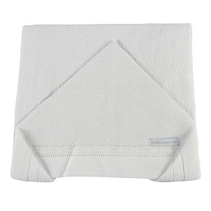 Toalha De Banho Plush Capuz Paris Branco - Minha Casa Baby
