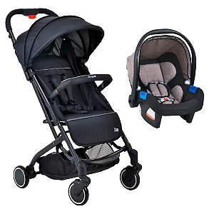 Carrinho de Bebê Zap Black e Bebê Conforto Touring X