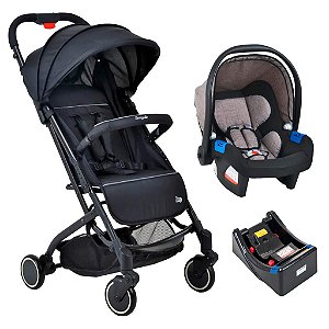 Carrinho de Bebê Zap Black Bebê Conforto Touring X e Base