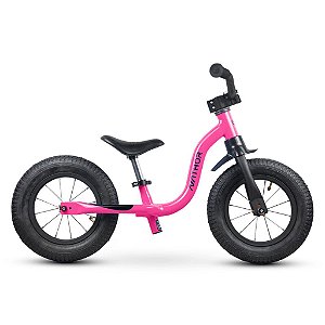 Bicicleta Balance Infantil Raiada Rosa - Nathor