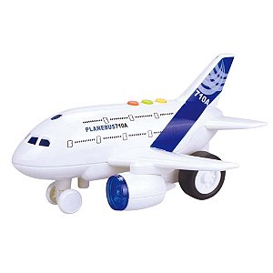 Avião Com Luz Som e Fricção 1:200 - Shiny Toys