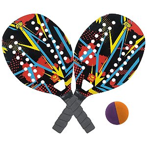 Kit Raquete e Bolinha Beach Tennis BT100 Vermelho - Bel Fix