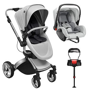 Carrinho Passeio Moisés Candy c/ Bebê Conforto e Base Isofix