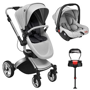 Carrinho Passeio Moisés Candy c/ Bebê Conforto e Base Isofix