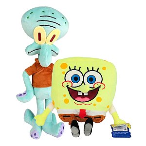 Kit Pelúcia Bob Esponja e Lula Molusco - Multikids