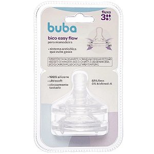 Bico Para Mamadeira (+4m) Buba Easy Flow Fluxo 3