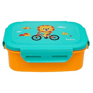 Bento Box Buba Zoo Leão Inox Com Antivazamento 600ml