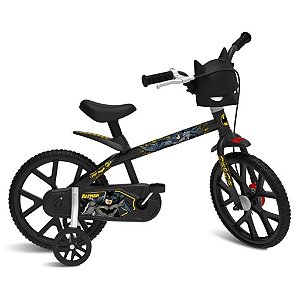 Bicicleta Infantil Bandeirante Aro 14 Batman Preto
