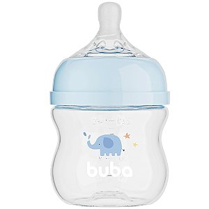 Mamadeira Anticólica Buba Easy Flow Elefante Azul 120ml