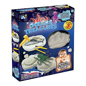 Brinquedo Caça Ao Tesouro Multikids Kit Escavação Oceano
