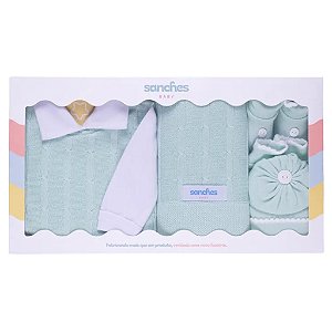 Saída de Maternidade Sanches Baby Masculina Verde c/ Branco