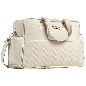 Bolsa Maternidade Hug Zig Zag Grande Bege