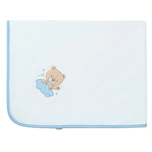 Manta Infantil de Suedine Hug Urso Sweet Dreams Azul Místico