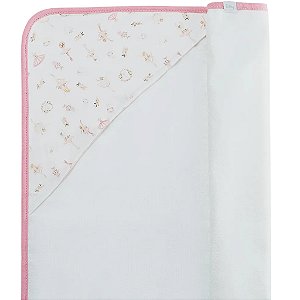 Toalha De Banho Infantil Made Of Magic Rosa E Branco