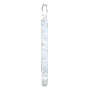 Prendedor de Chupeta Papi Mami Estampado Silhueta Pássaros +3 Meses